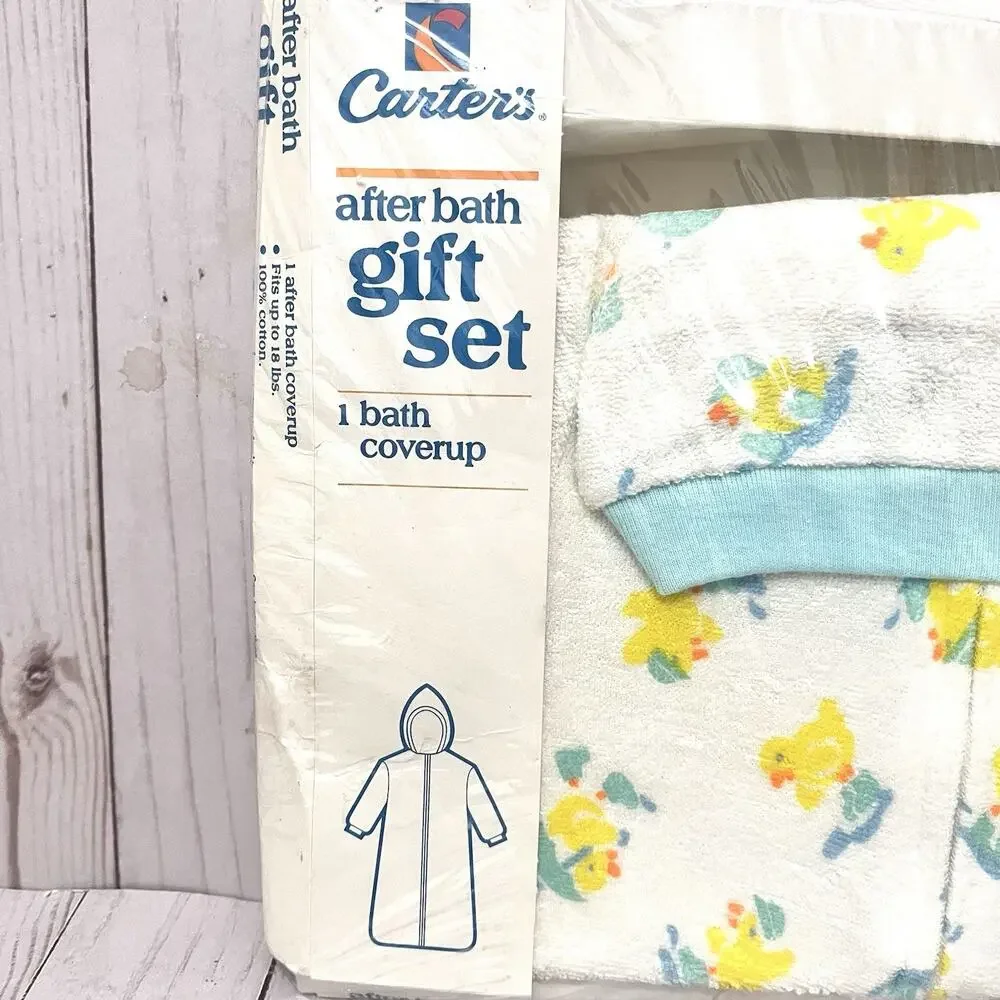 Vintage Carter’s Baby After Bath Coverup 100% Cotton Ducks Print NOS 18 Lbs